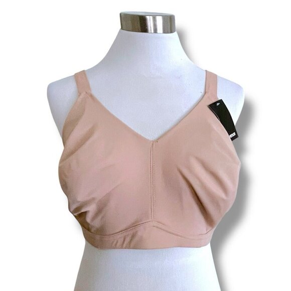 Avenue 42DDD Bra Nude Beige Wireless Back Smoothing Full Figure Coverage - Picture 2 of 9